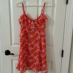 Miami - Pink w pink flowers woman’s dress size Medium
